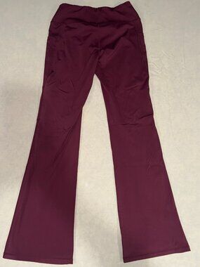 Halara High Waist Flare Leggings Burgundy Size Small
